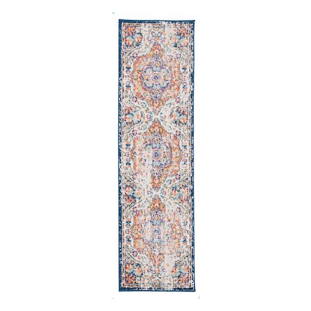 World Rug Gallery Traditional Medallion Runner Rug 2' x 7' Multi